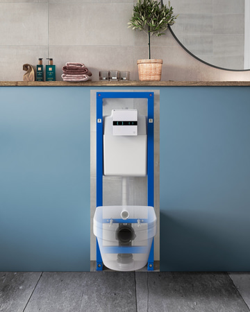 Fixtur Triomont XS-toalett med väggtrycke