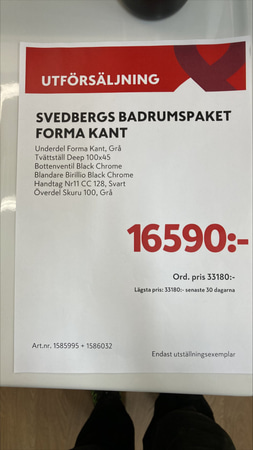 Svedbergs Badrumspaket FORMA KANT